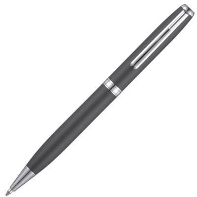 Branded Promotional BOSTON CLIK-SURE BALL PEN in Charcoal Pen From Concept Incentives.