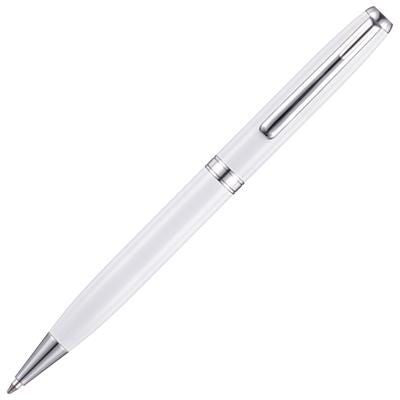 Branded Promotional BOSTON CLIK-SURE BALL PEN in White Pen From Concept Incentives.