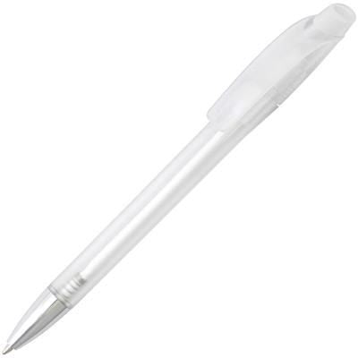 Branded Promotional RACER FROST PLASTIC BALL PEN in Translucent Clear Transparent Pen From Concept Incentives.