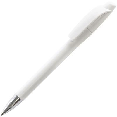 Branded Promotional RACER GT PLASTIC BALL PEN in White Pen From Concept Incentives.