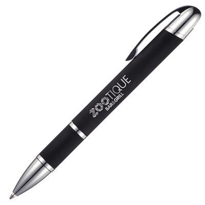 Branded Promotional STRATOS MATT BLACK BALL PEN Pen From Concept Incentives.