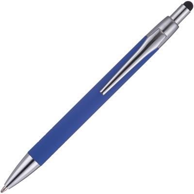 Branded Promotional DART SOFT FEEL STYLUS BALL PEN in Blue Pen From Concept Incentives.