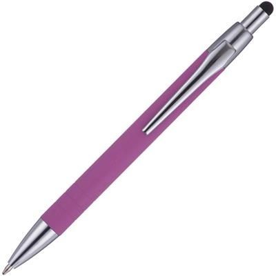 Branded Promotional DART SOFT FEEL STYLUS BALL PEN in Pink Pen From Concept Incentives.