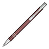 Branded Promotional BECK BALL PEN in Burgundy Pen From Concept Incentives.