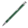 Branded Promotional BECK BALL PEN in Green Pen From Concept Incentives.