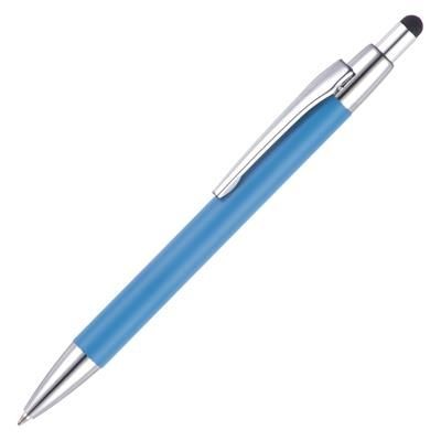 Branded Promotional CDX SATIN STYLUS BALL PEN in Light Blue Pen From Concept Incentives.