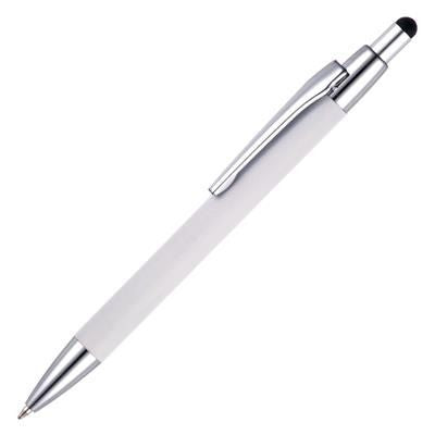 Branded Promotional CDX SATIN STYLUS BALL PEN in White Pen From Concept Incentives.