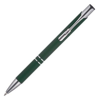 Branded Promotional ALADDIN SOFT FEEL BALL PEN in Green Pen From Concept Incentives.