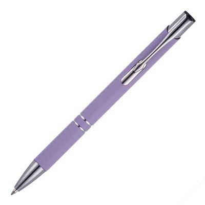 Branded Promotional ALADDIN SOFT FEEL BALL PEN in Lilac Pen From Concept Incentives.