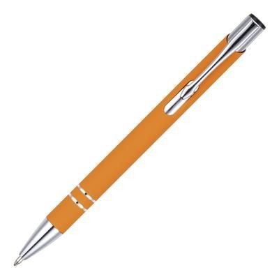 Branded Promotional BECK SOFTFEEL BALL PEN in Orange Pen From Concept Incentives.