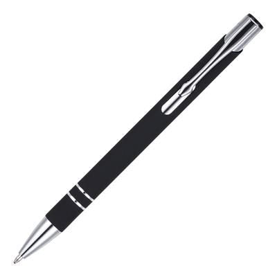 Branded Promotional BECK SOFTFEEL BALL PEN in Black Pen From Concept Incentives.