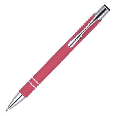 Branded Promotional BECK SOFTFEEL BALL PEN in Pink Pen From Concept Incentives.