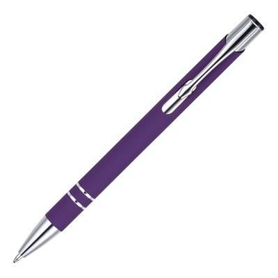 Branded Promotional BECK SOFTFEEL BALL PEN in Purple Pen From Concept Incentives.