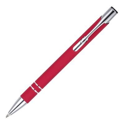 Branded Promotional BECK SOFTFEEL BALL PEN in Red Pen From Concept Incentives.