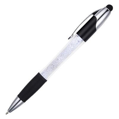 Branded Promotional CRYSTAL GLOW BALL PEN with White Light Pen From Concept Incentives.