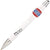Branded Promotional 2 D SHAPE CLIP BALL PEN in White Pen From Concept Incentives.
