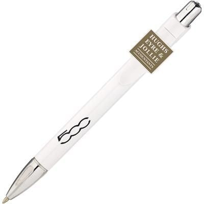 Branded Promotional QR BALL PEN in White Pen From Concept Incentives.