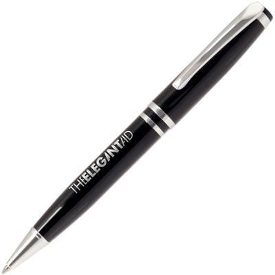 Branded Promotional VALENTINO NOIR METAL BALL PEN in Black Pen From Concept Incentives.