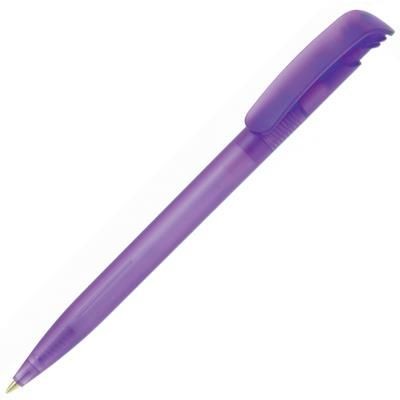 Branded Promotional KODA PLASTIC FROST BALL PEN in Purple Pen From Concept Incentives.