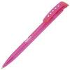 Branded Promotional KODA PLASTIC FROST BALL PEN in Pink Pen From Concept Incentives.