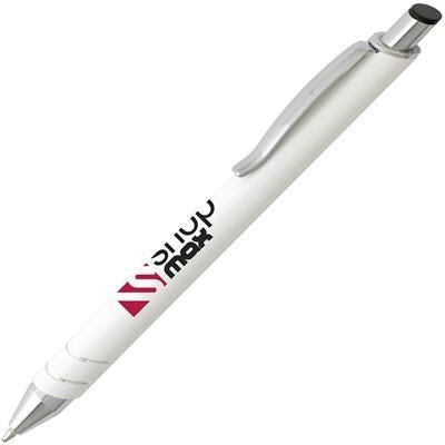 Branded Promotional SIERRA METAL BALL PEN in White Pen From Concept Incentives.