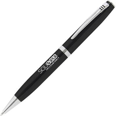 Branded Promotional PACER METAL BALL PEN in Black Pen From Concept Incentives.