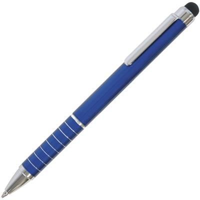 Branded Promotional HL SOFT STYLUS METAL BALL PEN in Blue Pen From Concept Incentives.