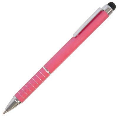 Branded Promotional HL SOFT STYLUS METAL BALL PEN in Pink Pen From Concept Incentives.