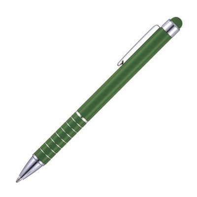 Branded Promotional HL TROPICAL SOFT STYLUS METAL PEN in Dark Green Pen From Concept Incentives.