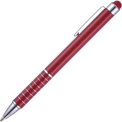 Branded Promotional HL TROPICAL SOFT STYLUS METAL PEN in Red Pen From Concept Incentives.