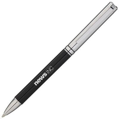 Branded Promotional LEGANT METAL BALL PEN in Black Pen From Concept Incentives.