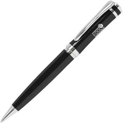 Branded Promotional ROYALLE METAL BALL PEN in Black Pen From Concept Incentives.