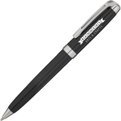 Branded Promotional EXCELSIOR METAL BALL PEN in Black Pen From Concept Incentives.