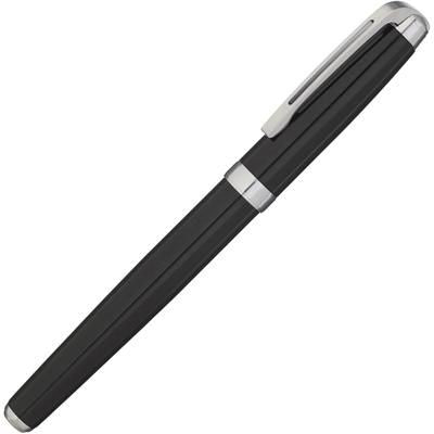 Branded Promotional EXCELSIOR METAL ROLLERBALL PEN in Black Pen From Concept Incentives.