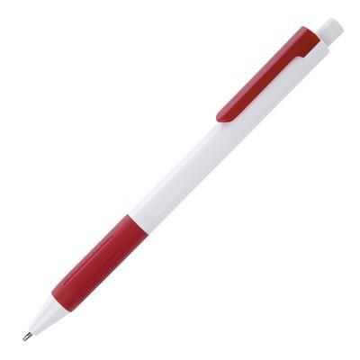 Branded Promotional CAYMAN GRIP BALL PEN in Red Pen From Concept Incentives.