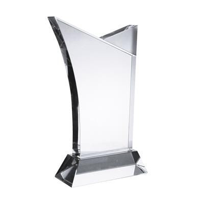 Branded Promotional MEDIUM SUFFOLK CRYSTAL AWARD in Clear Transparent Award From Concept Incentives.