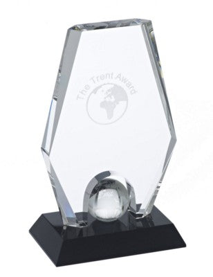 Branded Promotional TRENT CRYSTAL GLOBE AWARD in Clear Transparent Award From Concept Incentives.