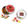 Branded Promotional SILVER TRAVEL SWEETS TIN Sweets From Concept Incentives.