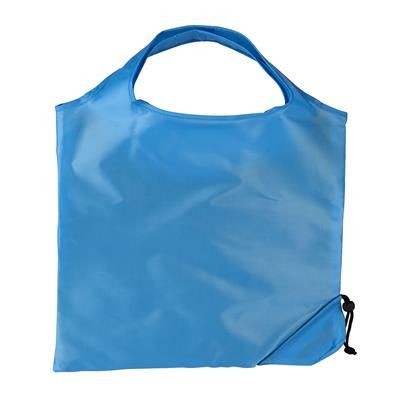 Branded Promotional TRIUMPH SCRUNCHIE WHITE POLYESTER FOLDING SHOPPER TOTE BAG with Pouch Bag From Concept Incentives.