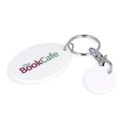 Branded Promotional RECYCLED TROLLEY COIN KEYRING Keyring From Concept Incentives.