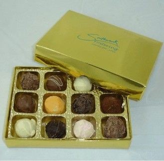Branded Promotional PERSONALISED BOX OF CHOCOLATE TRUFFLES Chocolate From Concept Incentives.