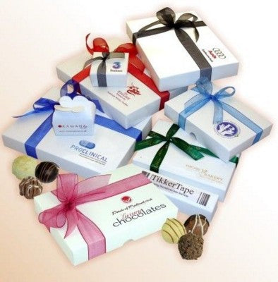 Branded Promotional PERSONALISED TRUFFLE BOX Chocolate From Concept Incentives.