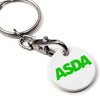 Branded Promotional PLASTIC TROLLEY TOKEN Keyring From Concept Incentives.