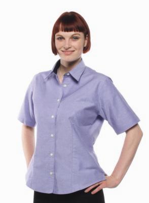 Branded Promotional OXFORD SHIRT SHORT SLEEVE LADIES Shirt From Concept Incentives.