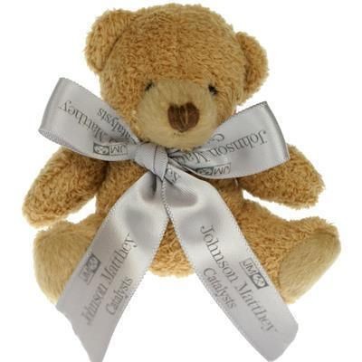 Branded Promotional 8CM TUBBY BEAR with Bow Soft Toy From Concept Incentives.