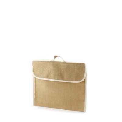 Branded Promotional TUMBIRI JUTE BOOK BAG with Short Cotton Straps Bag From Concept Incentives.