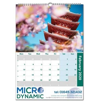 Branded Promotional A3 TRADITIONAL PORTRAIT WALL CALENDAR Calendar From Concept Incentives.