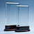 Branded Promotional CRYSTAL RECTANGULAR ON ROSEWOOD WOOD PIANO FINISH BASE Award From Concept Incentives.