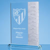 Branded Promotional 24X17CM CLEAR TRANSPARENT GLASS MONTHLY RECTANGULAR AWARD with 12x Winners Plaque Award From Concept Incentives.