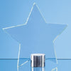 Branded Promotional 11CM CLEAR TRANSPARENT GLASS STAR AWARD Award From Concept Incentives.